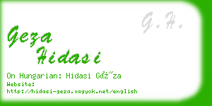 geza hidasi business card